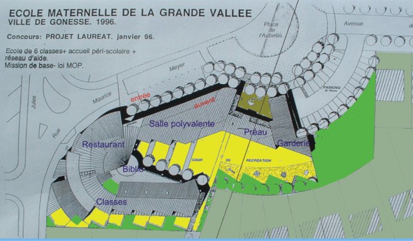 Ecole à Gonesse plan de masse