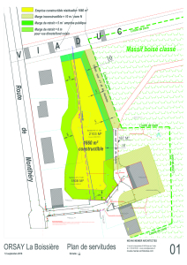 ORSAY LA BOISSIERE PLAN DES SERVITUDES